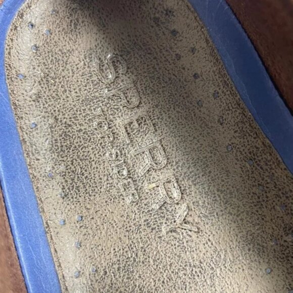 Sperry Top Sider 0195115 Boat Shoe Brown Leather 2 Eye Slip On Men's 11.5 Wide - Picture 8 of 10